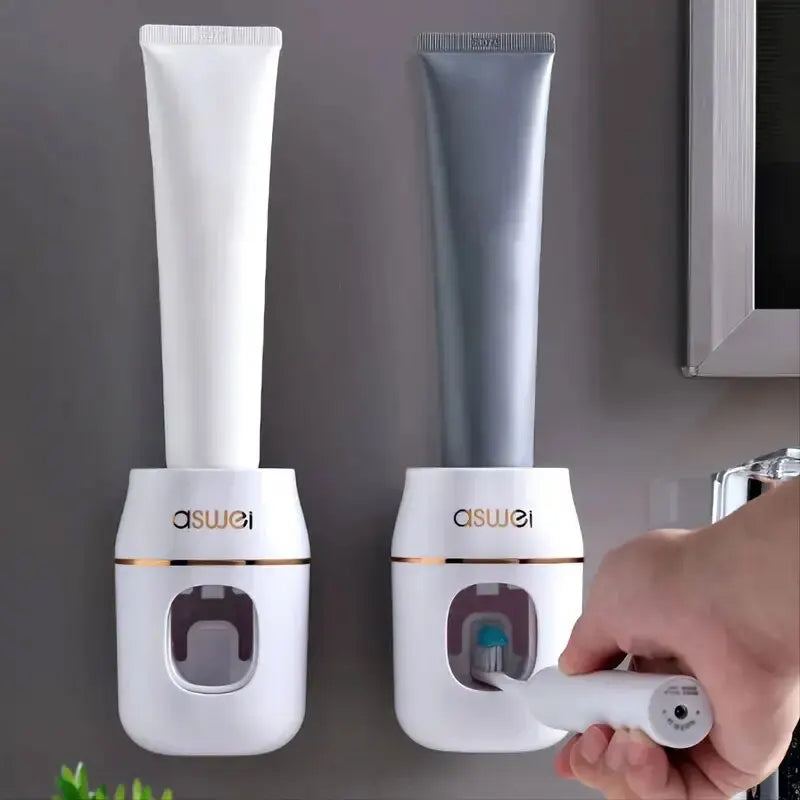 Upgrade Your Bathroom with This 1pc Toothpaste Squeezer and Storage Rack - Automatic Toothpaste Refills Made Easy! - Merit Sell