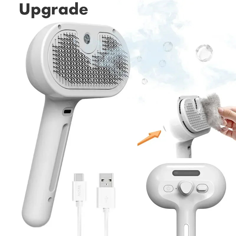 Upgraded Pet Spray Grooming Comb Steamy Floating Hair Removal Cleaning Steam Brush Styling for Dogs Cats Accessories - Merit Sell