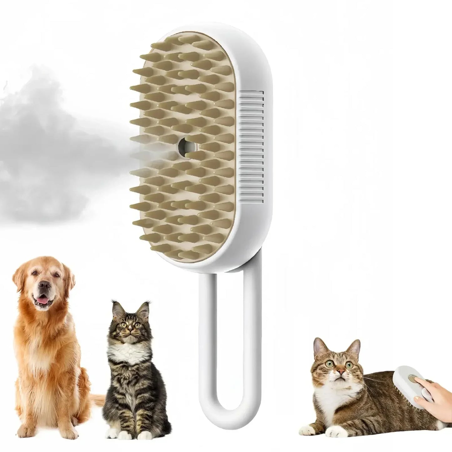 Upgraded Pet Spray Grooming Comb Steamy Floating Hair Removal Cleaning Steam Brush Styling for Dogs Cats Accessories - Merit Sell