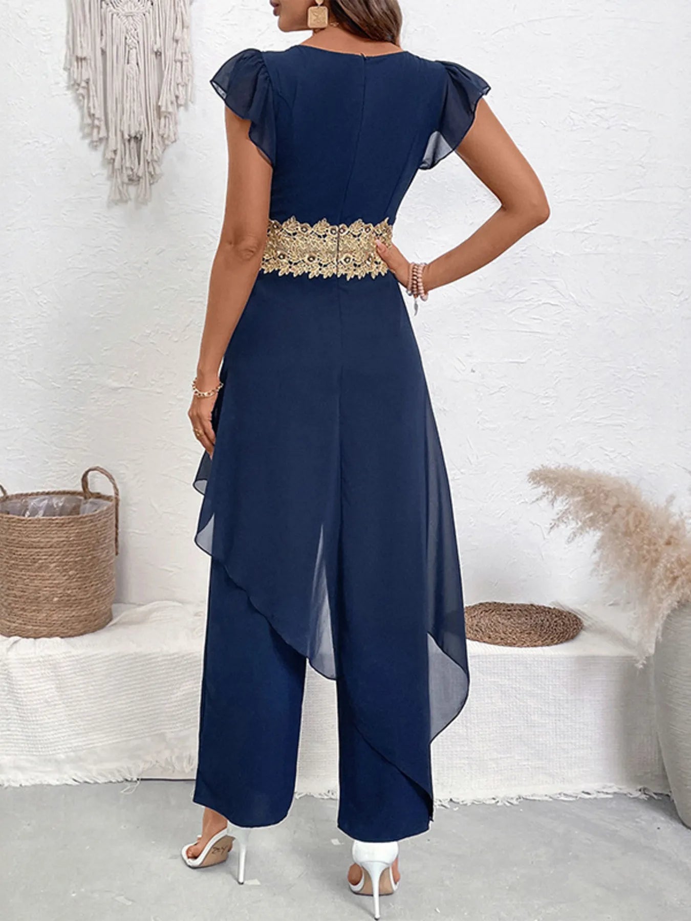 V-Neck Wide Leg Jumpsuit - Merit Sell