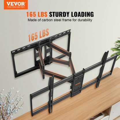 VEVOR Full Motion TV Mount Fit for Most 26-90in TVs Swivel Tilt Horizontal Adjustment TV Wall Mount Bracket W/ Articulating Arms - Merit Sell