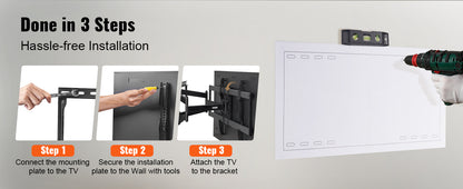VEVOR Full Motion TV Mount Fit for Most 26-90in TVs Swivel Tilt Horizontal Adjustment TV Wall Mount Bracket W/ Articulating Arms - Merit Sell