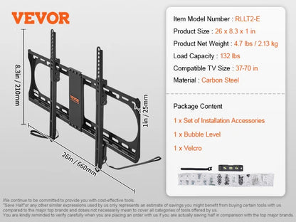 VEVOR Full Motion TV Mount Fit for Most 26-90in TVs Swivel Tilt Horizontal Adjustment TV Wall Mount Bracket W/ Articulating Arms - Merit Sell