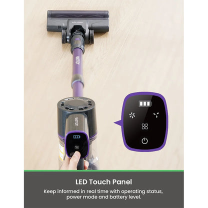 Vactidy V8 Pro Cordless Vacuum Cleaner 25kPa Powerful Suction Cyclonic Filtration System 180° Rotatable Brush Head 35min Runtime - Merit Sell