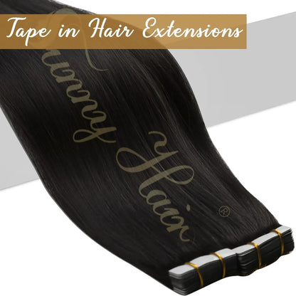 VeSunny Brown Tape in Hair Extensions Human Hair Brown Skin Weft Darkest Brown Human Hair Extensions for Women - Merit Sell