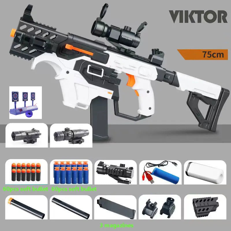 Vector Electric Soft Bullet Toy Gun Automatic Foam Darts Blaster Rifle Airsoft Weapon Machine Guns Toys for Boys Adult Men Gifts - Merit Sell