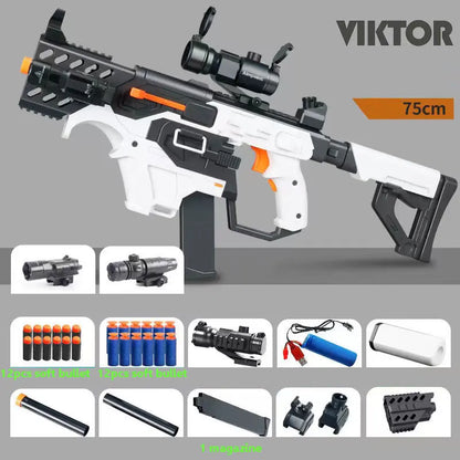 Vector Electric Soft Bullet Toy Gun Automatic Foam Darts Blaster Rifle Airsoft Weapon Machine Guns Toys for Boys Adult Men Gifts - Merit Sell