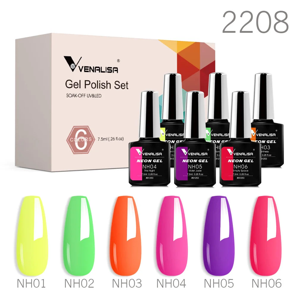 Venalisa Color Nail Gel Polish Kit Jelly Pink Semi-transparent HEMA FREE Self Leveling Nude Natural Pink Nail Manicure Set - Merit Sell