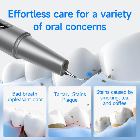 Visible Ultrasonic Dental Scaler Tartar Remover 5 modes with LED Light Household Teeth Cleaning Tools Dental Cleaner Oral Care Merit Sell
