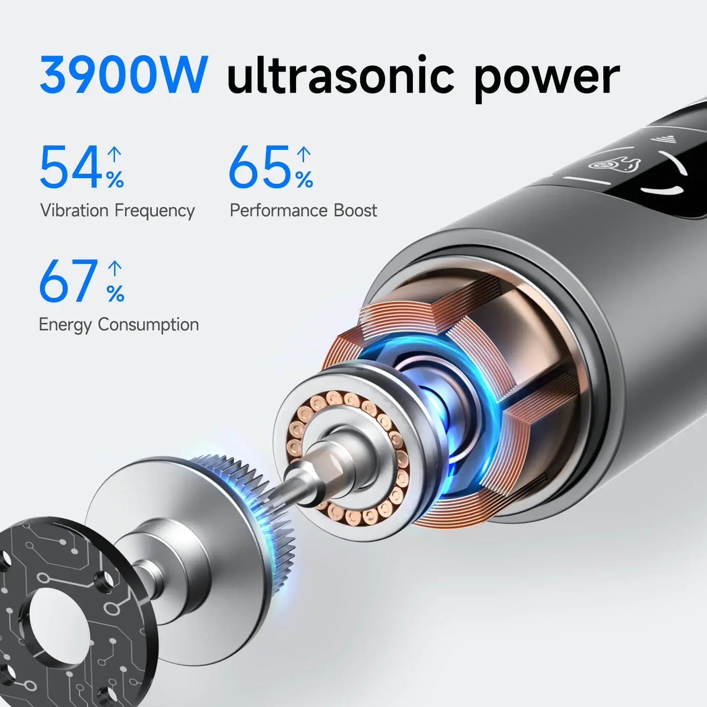 Visible Ultrasonic Dental Scaler Tartar Remover 5 modes with LED Light Household Teeth Cleaning Tools Dental Cleaner Oral Care