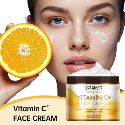 Vitamin C Face Cream Retinol Smooth Wrinkle Moisturizing Firming Hyaluronic Lightening Repairing Smooth Skincare Whitening Cream - Merit Sell