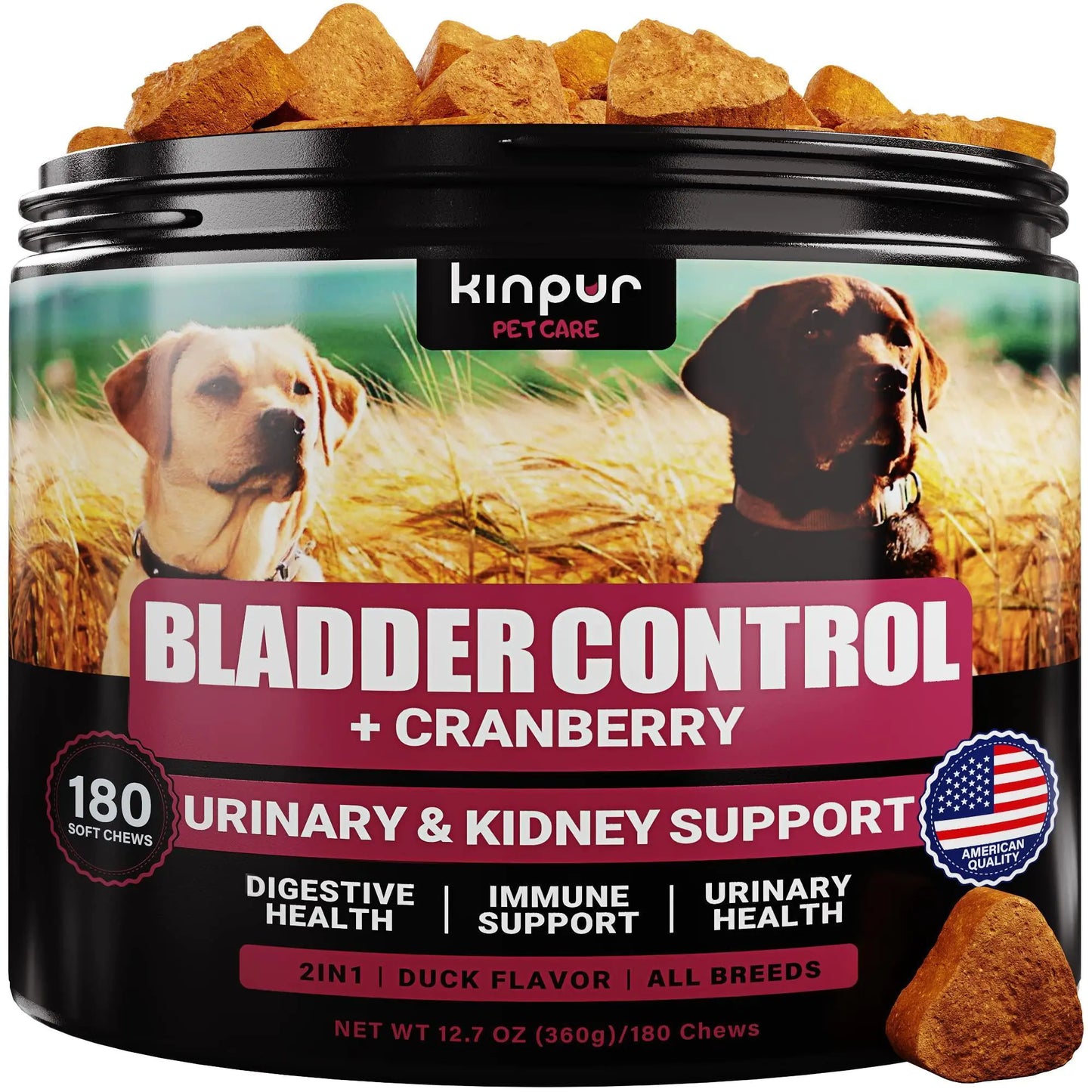 180 Cranberry Chews for Dogs | Natural Urinary Tract Support