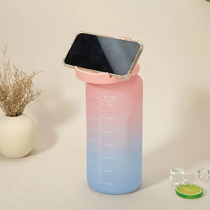 Water Bottle 2 Liter Stay Hydrated Motivated Leakproof Plastic Sport Bottle Reminder Times Sports Outdoor Fitness Office Indoor - Merit Sell