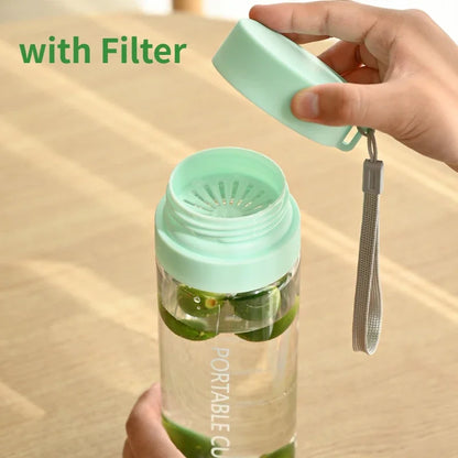 Water Bottle 600/800ml Portable Travel Sport Bottle Equipped with Filter Children's School Anti Drop Water Cup with Lifting Rope - Merit Sell