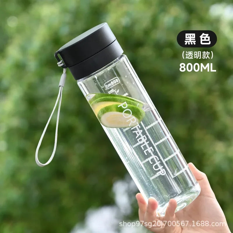 Water Bottle 600/800ml Portable Travel Sport Bottle Equipped with Filter Children's School Anti Drop Water Cup with Lifting Rope - Merit Sell