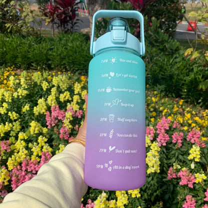 Water Bottle Motivational Drinking Bottle Sports Water Bottle With Time Marker Portable Reusable Plastic Cups Outdoor Travel Gym - Merit Sell