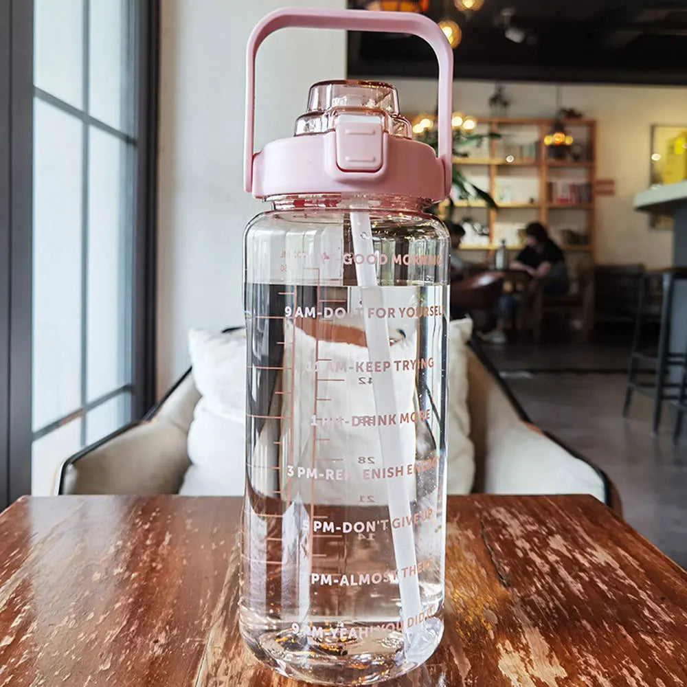 Water Bottle Motivational Drinking Bottle Sports Water Bottle With Time Marker Portable Reusable Plastic Cups Outdoor Travel Gym - Merit Sell