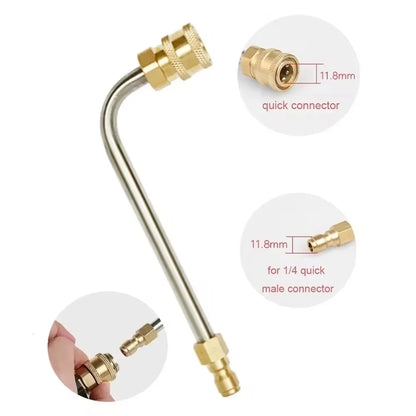 Wholesale of high-pressure car wash water gun elbows by manufacturers, 1/4 quick connect right angle, 90 degree extension rod, c - Merit Sell