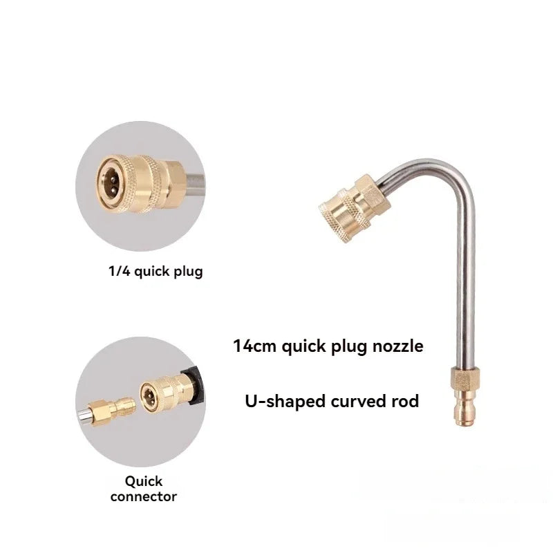 Wholesale of high-pressure car wash water gun elbows by manufacturers, 1/4 quick connect right angle, 90 degree extension rod, c - Merit Sell