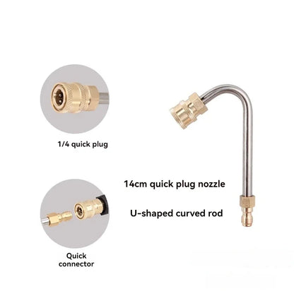 Wholesale of high-pressure car wash water gun elbows by manufacturers, 1/4 quick connect right angle, 90 degree extension rod, c - Merit Sell