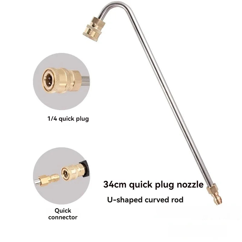 Wholesale of high-pressure car wash water gun elbows by manufacturers, 1/4 quick connect right angle, 90 degree extension rod, c - Merit Sell