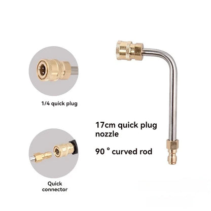 Wholesale of high-pressure car wash water gun elbows by manufacturers, 1/4 quick connect right angle, 90 degree extension rod, c - Merit Sell