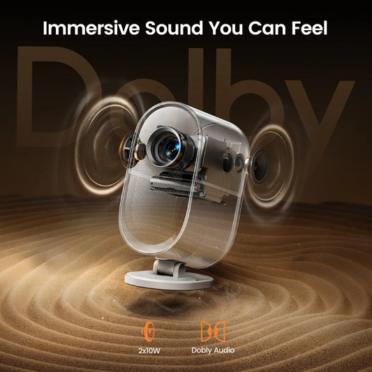 Wimius 1080P Projector 4K Home Theater 1000ANSI Dolby Audio with WiFi6 20W Speakers Movie Proyector Portable Outdoor Projectors - Merit Sell