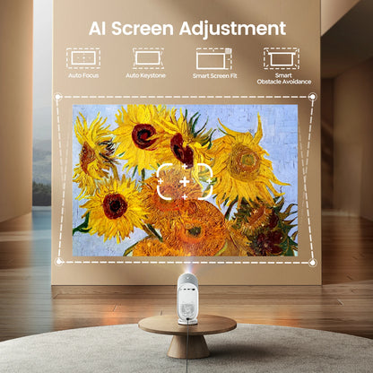 Wimius 1080P Projector 4K Home Theater 1000ANSI Dolby Audio with WiFi6 20W Speakers Movie Proyector Portable Outdoor Projectors - Merit Sell