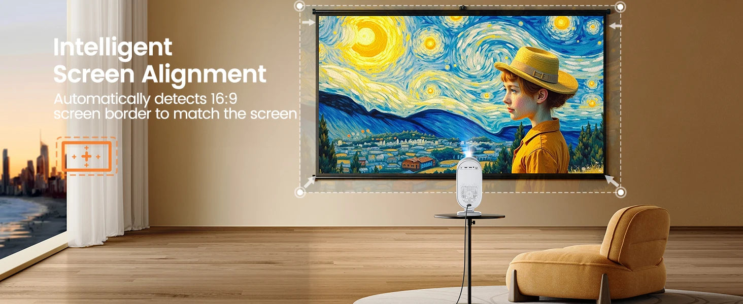 Wimius 1080P Projector 4K Home Theater 1000ANSI Dolby Audio with WiFi6 20W Speakers Movie Proyector Portable Outdoor Projectors - Merit Sell