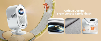 Wimius 1080P Projector 4K Home Theater 1000ANSI Dolby Audio with WiFi6 20W Speakers Movie Proyector Portable Outdoor Projectors - Merit Sell