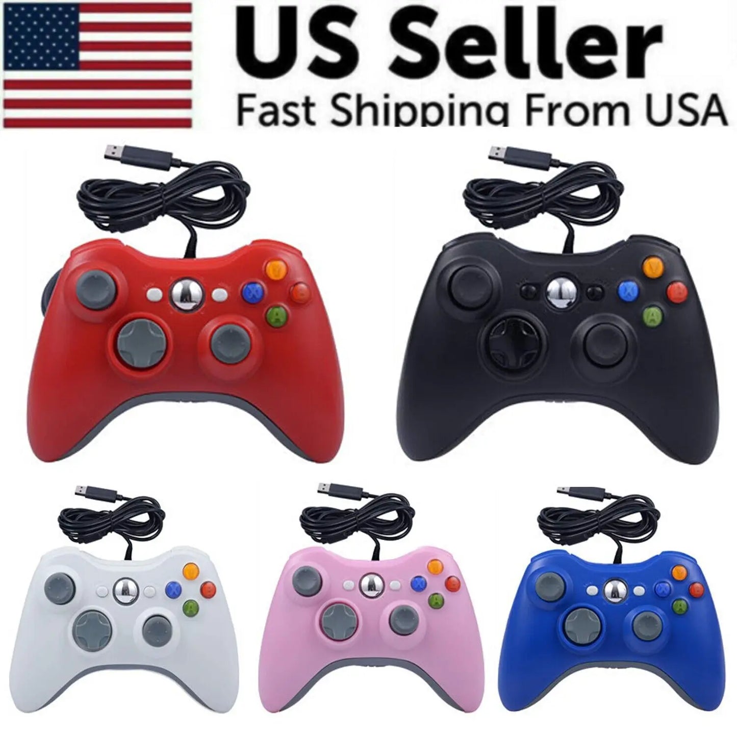 Wired Controller USB For PC Compatible With Xbox 360 / Windows 7 8 10 11 Gamepad - Merit Sell