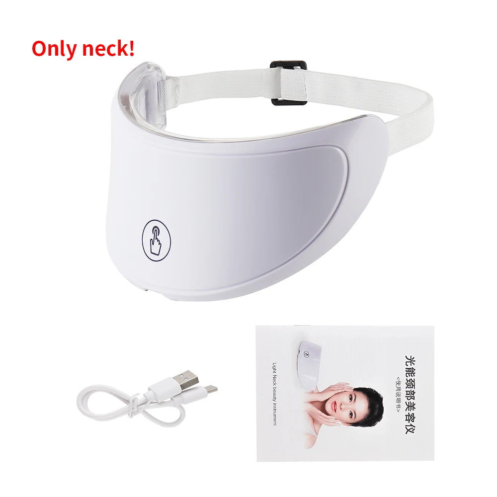 Wireless 7 Colors LED Face Beauty Machine Photon Facial Neck Skin Tighten Rejuvenation Facial Neck Mask - Merit Sell