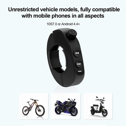 Wireless Bluetooth 5.3 media Button Remote Controller Motorcycle Helmet Earphone Car Steering Wheel MP3 Music Play For Phones - Merit Sell