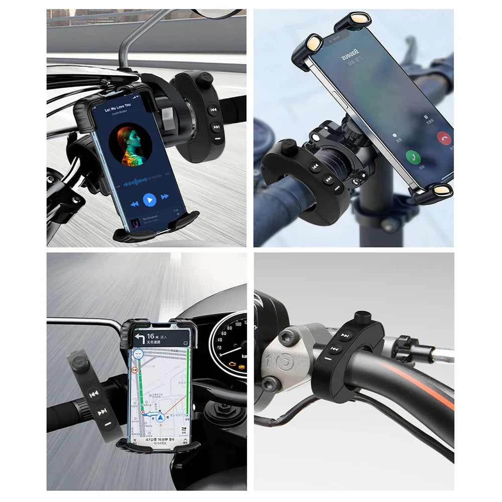 Wireless Bluetooth 5.3 media Button Remote Controller Motorcycle Helmet Earphone Car Steering Wheel MP3 Music Play For Phones - Merit Sell