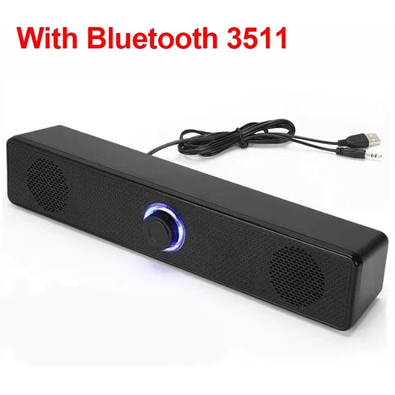 Wireless Bluetooth and PC Soundbar Wired Speaker USB Powered Soundbar for TV Pc Laptop Gaming Home Theater Surround Audio System - Merit Sell