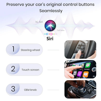 Wireless CarPlay Adapter for iPhone,2in1 Wired to Wireless CarPlay,wireless apple carplay adapter with usb-c/Type-C android auto - Merit Sell