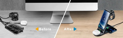 Wireless Charger, ZHIKE 4 in 1 20W Wireless Charging Station Compatible with Galaxy Phone/Watch/Buds. - Merit Sell