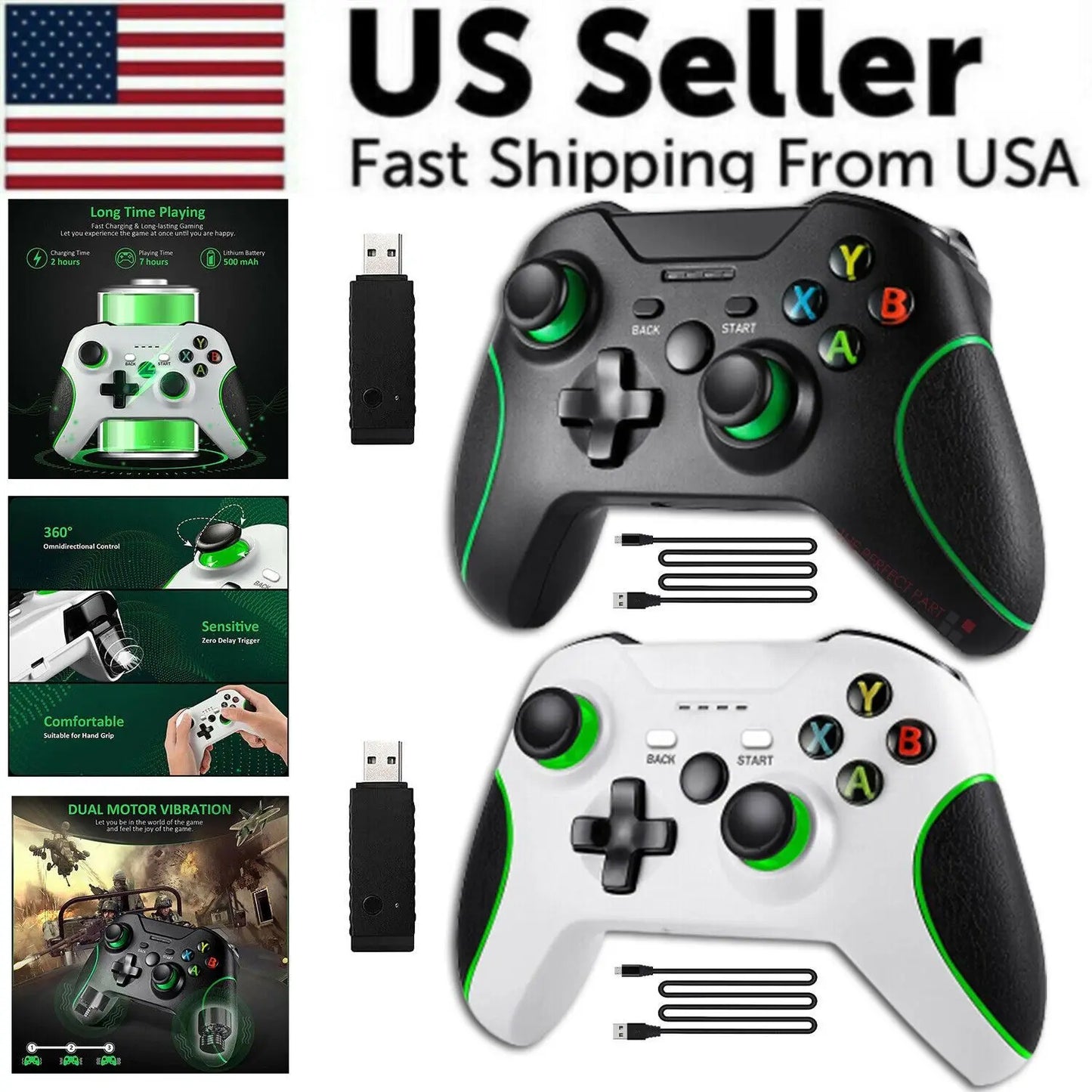 Wireless Controller For Microsoft Xbox One / S / X / E / Windows 7 8 10 PC 2.4G - Merit Sell