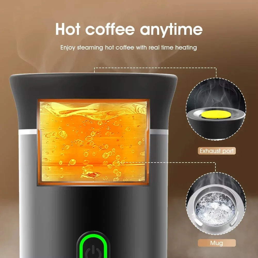 Wireless Electric Portable Espresso Coffee Machine for Car & Home Camping Coffee Maker 3-in-1 Capsule Powder Travel Coffee Maker - Merit Sell