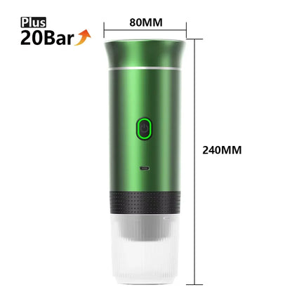 Wireless Electric Portable Espresso Coffee Machine for Car & Home Camping Coffee Maker 3-in-1 Capsule Powder Travel Coffee Maker - Merit Sell