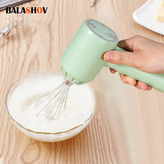 Wireless Portable Electric Food Mixer Hand Blender 3 Speeds High Power Dough Blender Egg Beater Baking Hand Mixer Kitchen Tools - Merit Sell