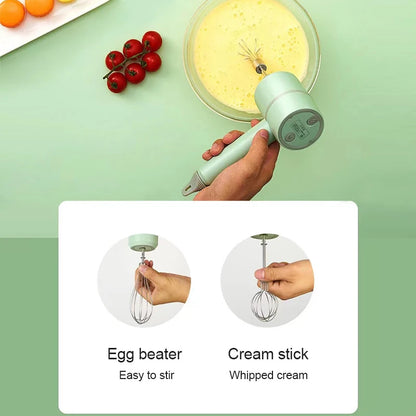 Wireless Portable Electric Food Mixer Hand Blender 3 Speeds High Power Dough Blender Egg Beater Baking Hand Mixer Kitchen Tools - Merit Sell