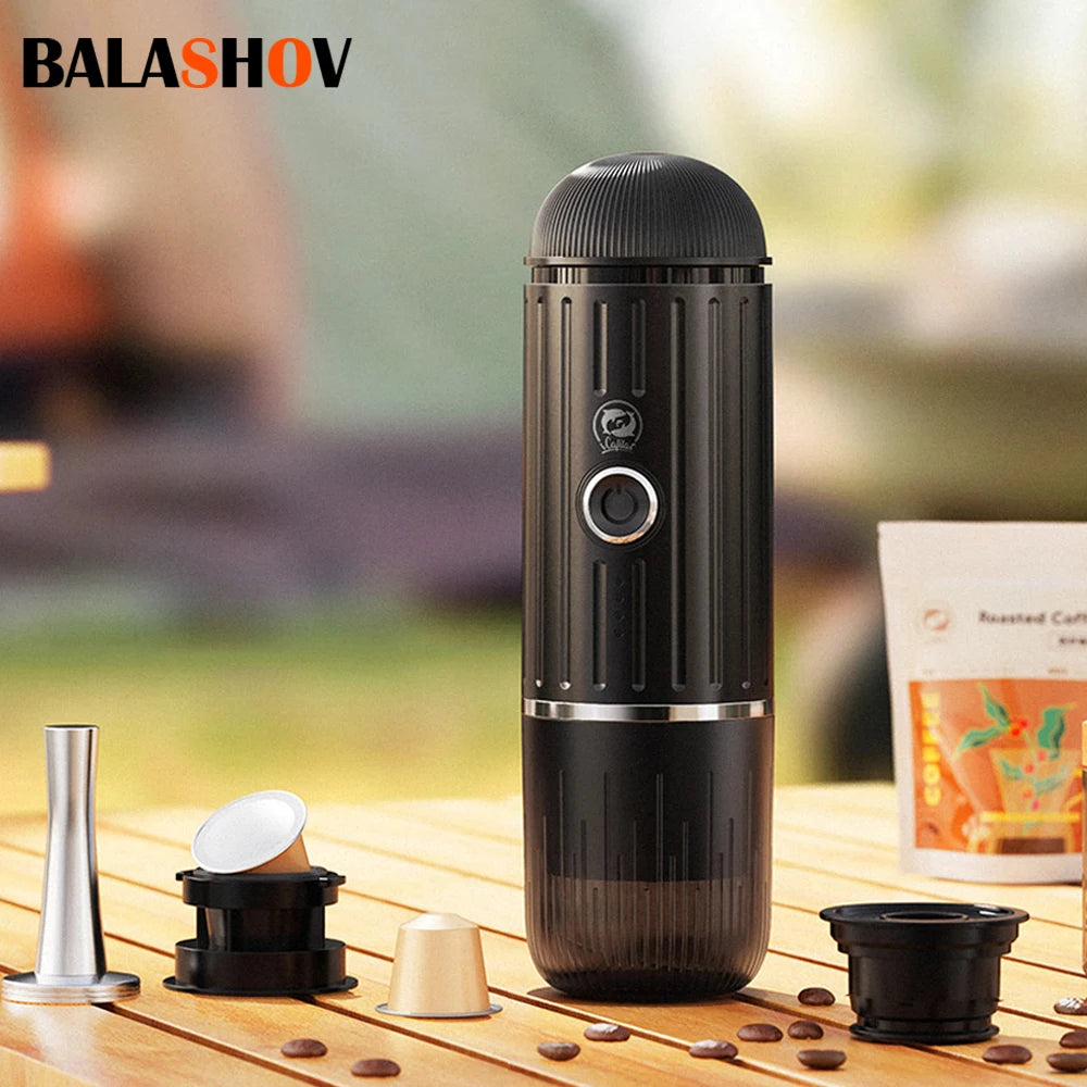 Wireless Portable Espresso Coffee Machine 19 Bar Automatic Heating fit Capsule & Ground Travel Coffee Maker for Camping Office - Merit Sell
