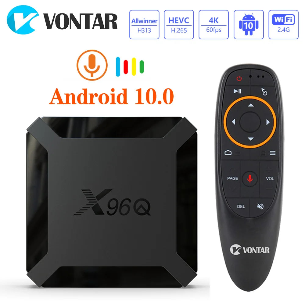 X96Q TV Box Android 10 2GB 16GB Allwinner H313 Quad Core 4K 60fps 2.4G Wifi Youtube X96 Android TVBOX Set Top Box 1GB 8GB - Merit Sell
