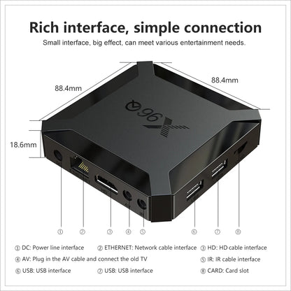 X96Q TV Box Android 10 2GB 16GB Allwinner H313 Quad Core 4K 60fps 2.4G Wifi Youtube X96 Android TVBOX Set Top Box 1GB 8GB - Merit Sell