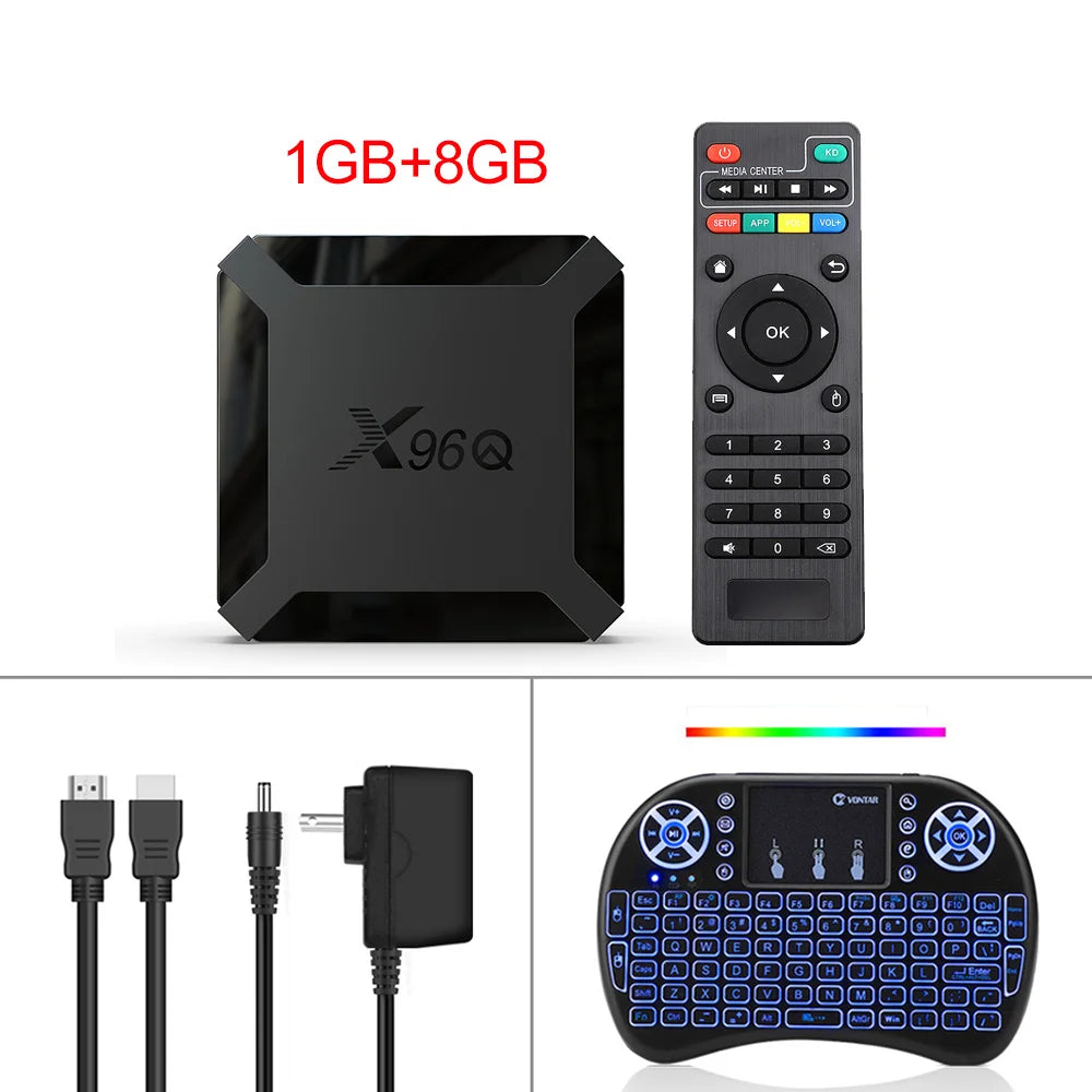 X96Q TV Box Android 10 2GB 16GB Allwinner H313 Quad Core 4K 60fps 2.4G Wifi Youtube X96 Android TVBOX Set Top Box 1GB 8GB - Merit Sell