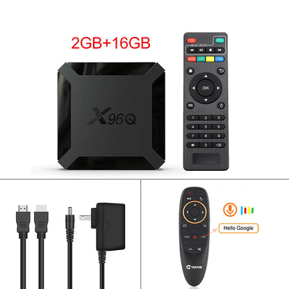X96Q TV Box Android 10 2GB 16GB Allwinner H313 Quad Core 4K 60fps 2.4G Wifi Youtube X96 Android TVBOX Set Top Box 1GB 8GB - Merit Sell