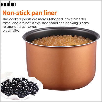 XEOLEO 5L Tapioca Cooker Milk Tea Shop Pearl Cooker Bubble Tea Pearl Warmer Pot Taro ball/Sago/Red Bean Cooker Machine 900W - Merit Sell