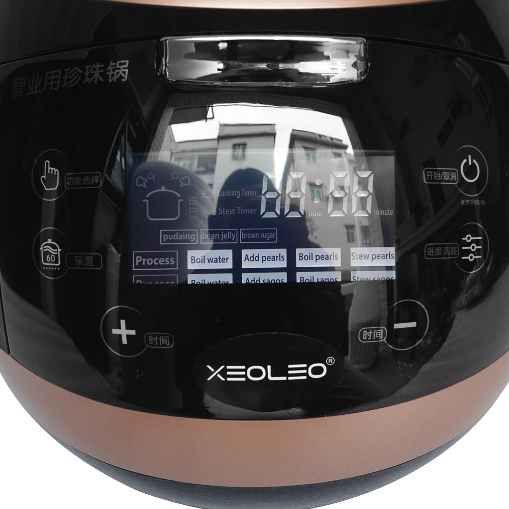 XEOLEO 5L Tapioca Cooker Milk Tea Shop Pearl Cooker Bubble Tea Pearl Warmer Pot Taro ball/Sago/Red Bean Cooker Machine 900W - Merit Sell