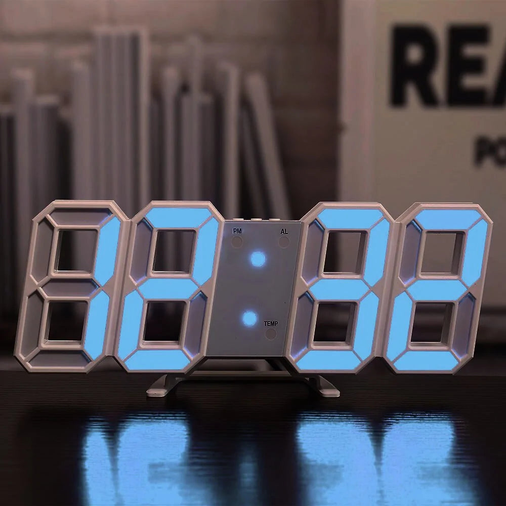 3D LED Digital Wall Clock | Modern Home Decor